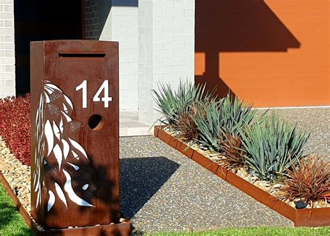 corten steel mailboxes